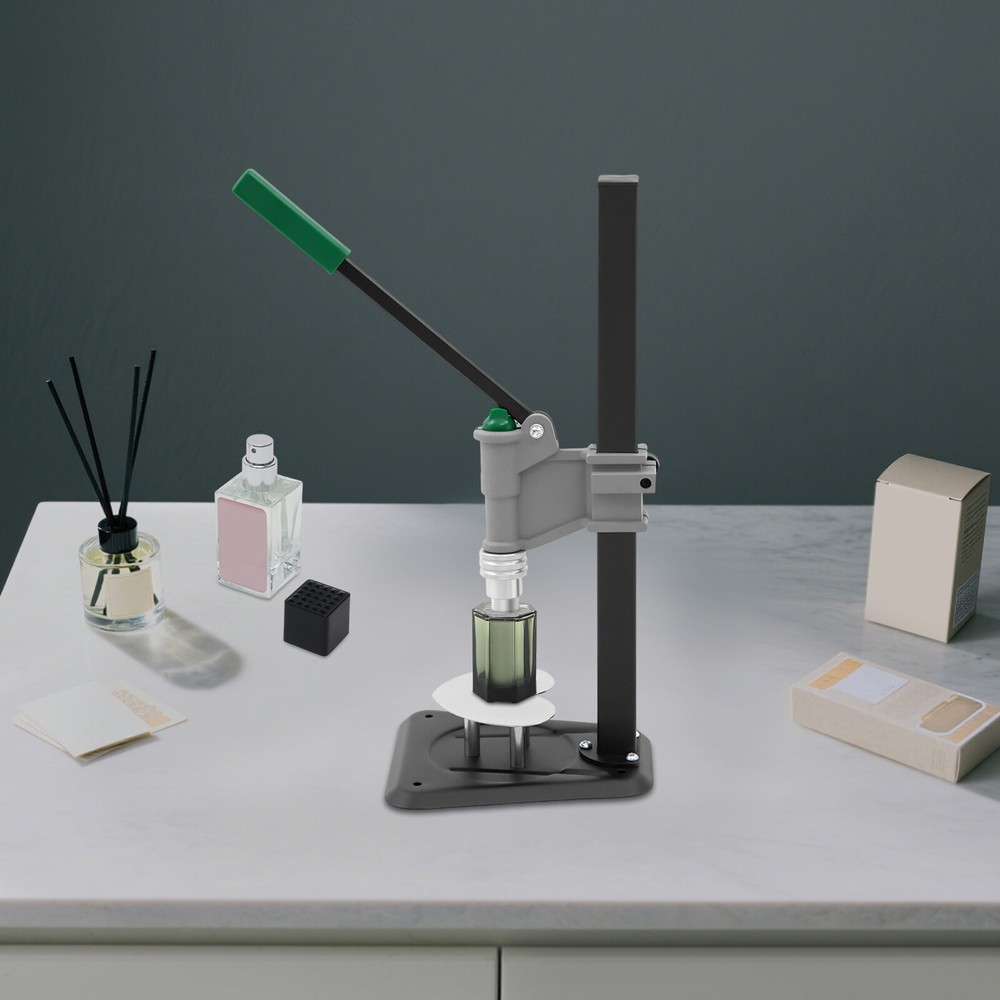 Manual Perfume Bottle Capper with Adjustable Height and Ergonomic Design