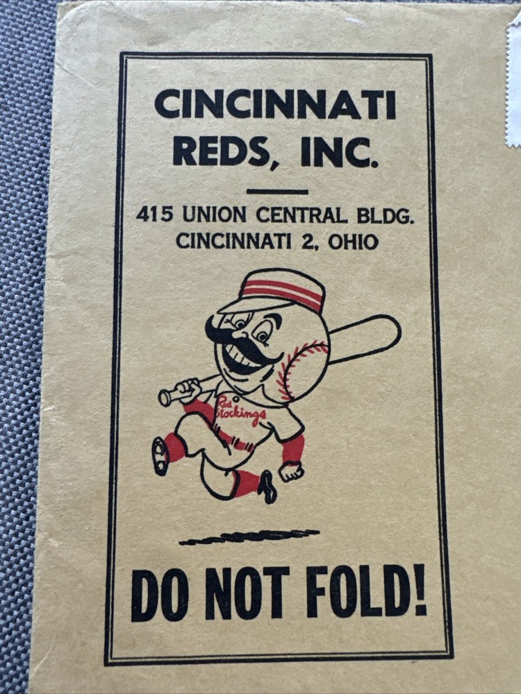 1964 Cincinnati Reds vintage envelope empty