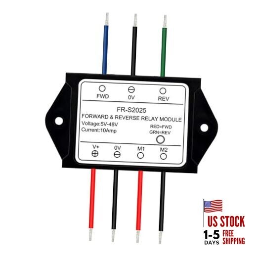 DC 5V to 48V 10A Forward and Reverse Relay Module,Controlling The Forward and
