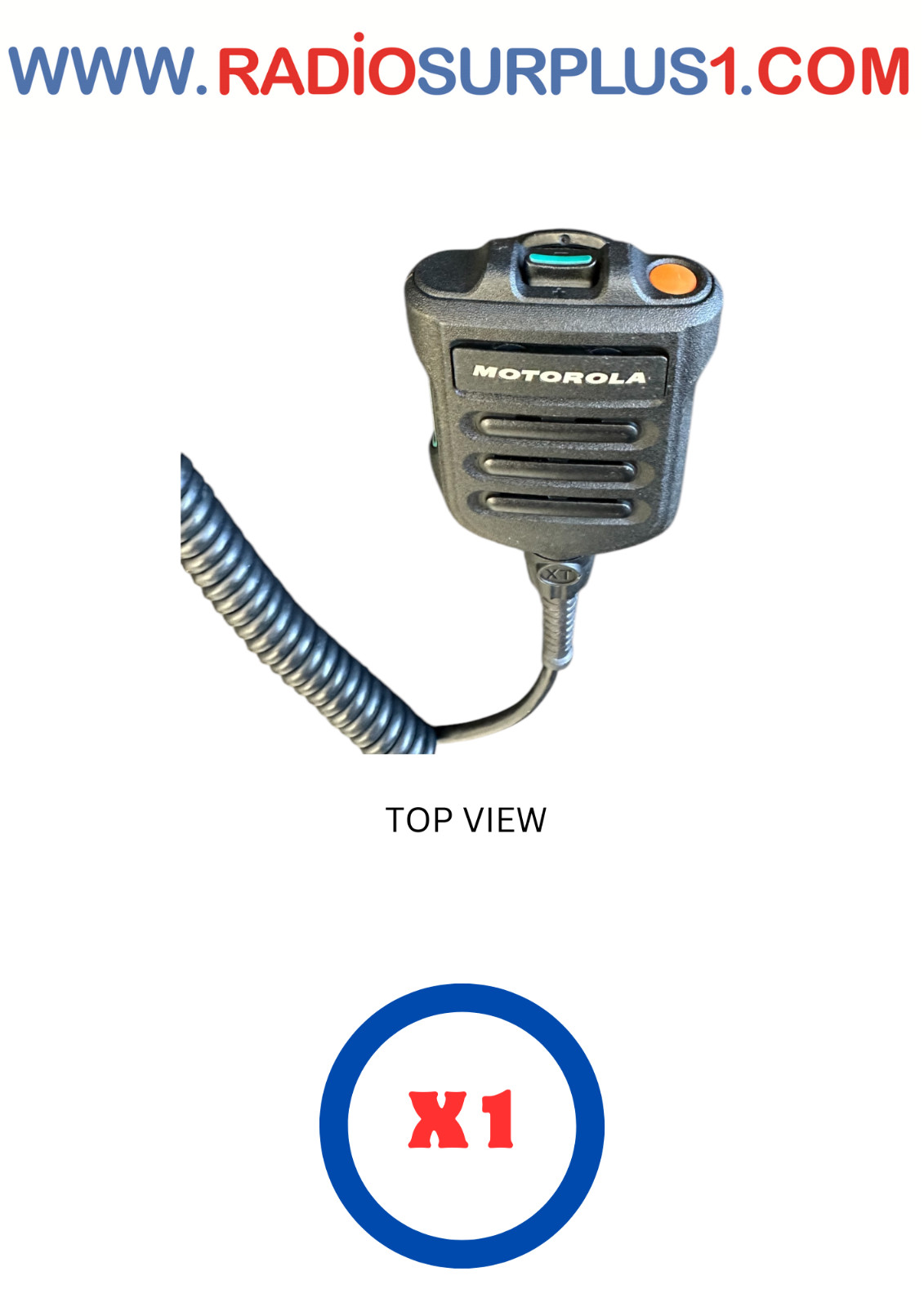 1 x Motorola Shoulder Mic for APX2000, APX4000 and XPR7000E Radios - NMN6271A