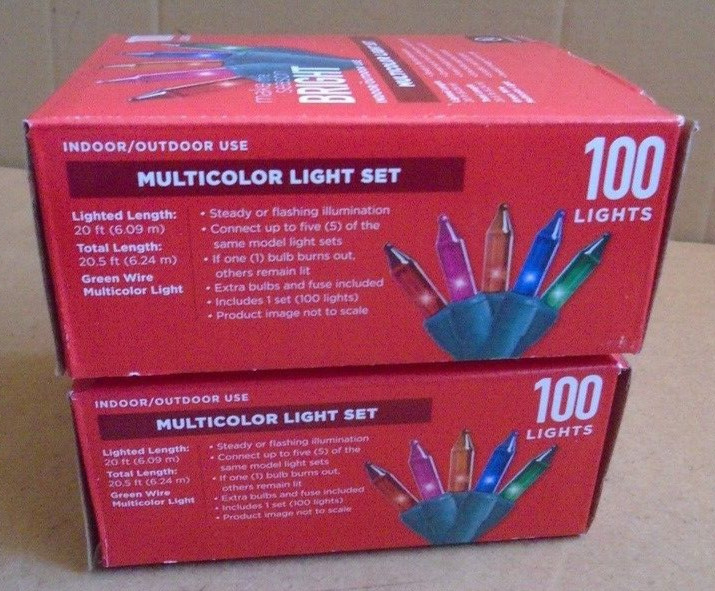 Make the Season Bright Multicolor Light Set (2-boxes) 100 ct Each ONE