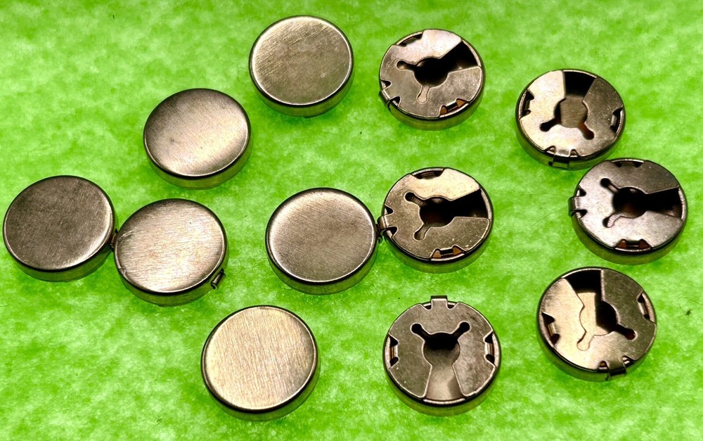 ANTIQUE BRASS BUTTON COVERS $10 PER DOZEN