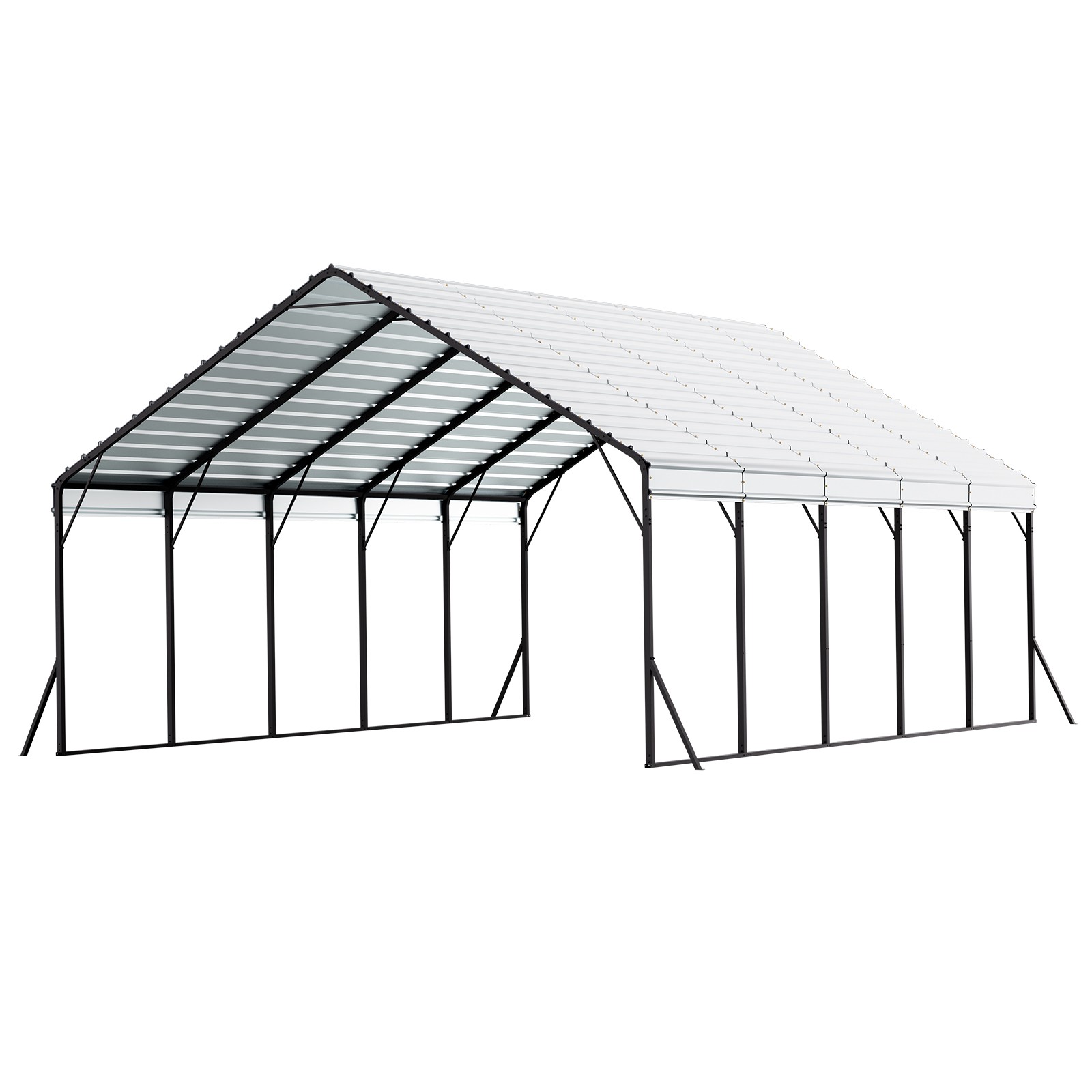 VEVOR 20 x 24 ft Heavy Duty Metal Carport Outdoor Boat Shelter