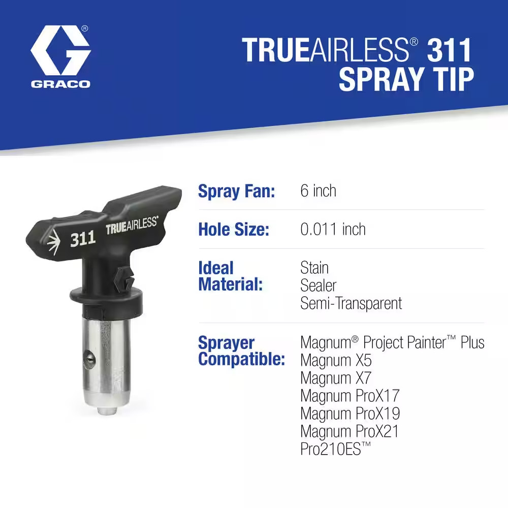 Trueairless 311 0.011 Paint Sprayer Tip