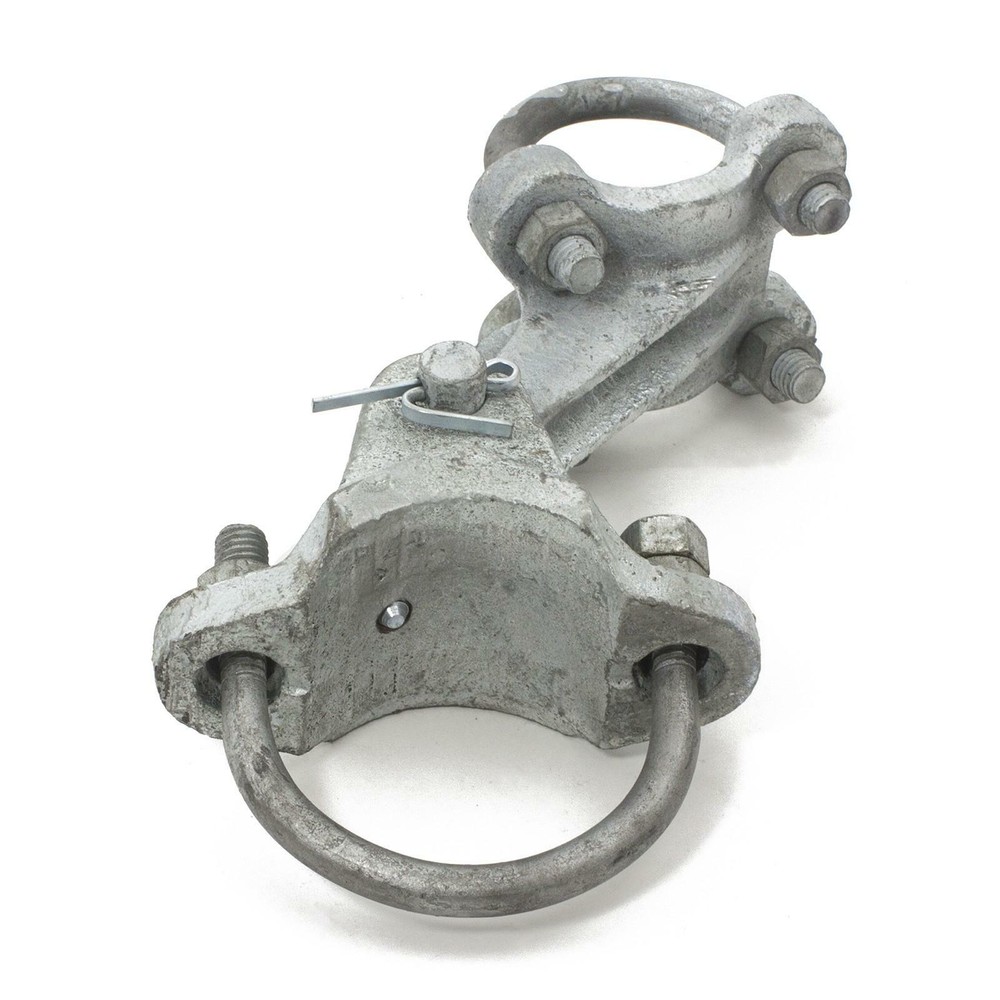 Chain Link 3" 2 7/8" OD Adjustable 180 Offset Industrial Gate Hinge (2 Pack)