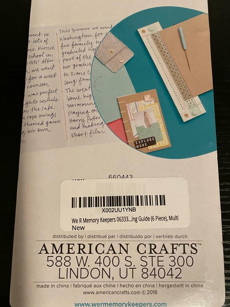 We R Memory Keepers Journal Book Binding Punch Guide - (6 Pieces)
