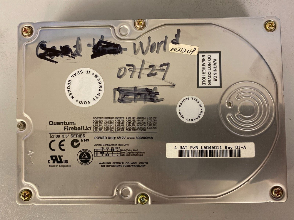 QUANTUM Fireball 4.3GB HDD, P/N LA04A011