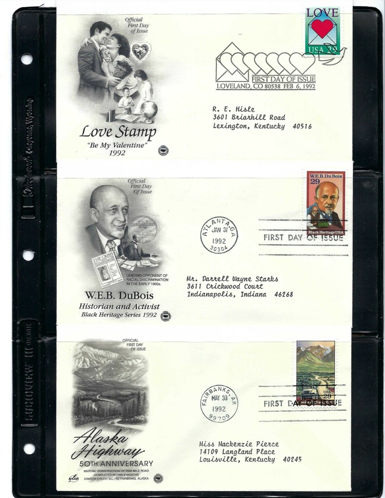 1992 Assorted FDC's  - Artcraft Cachet (645)