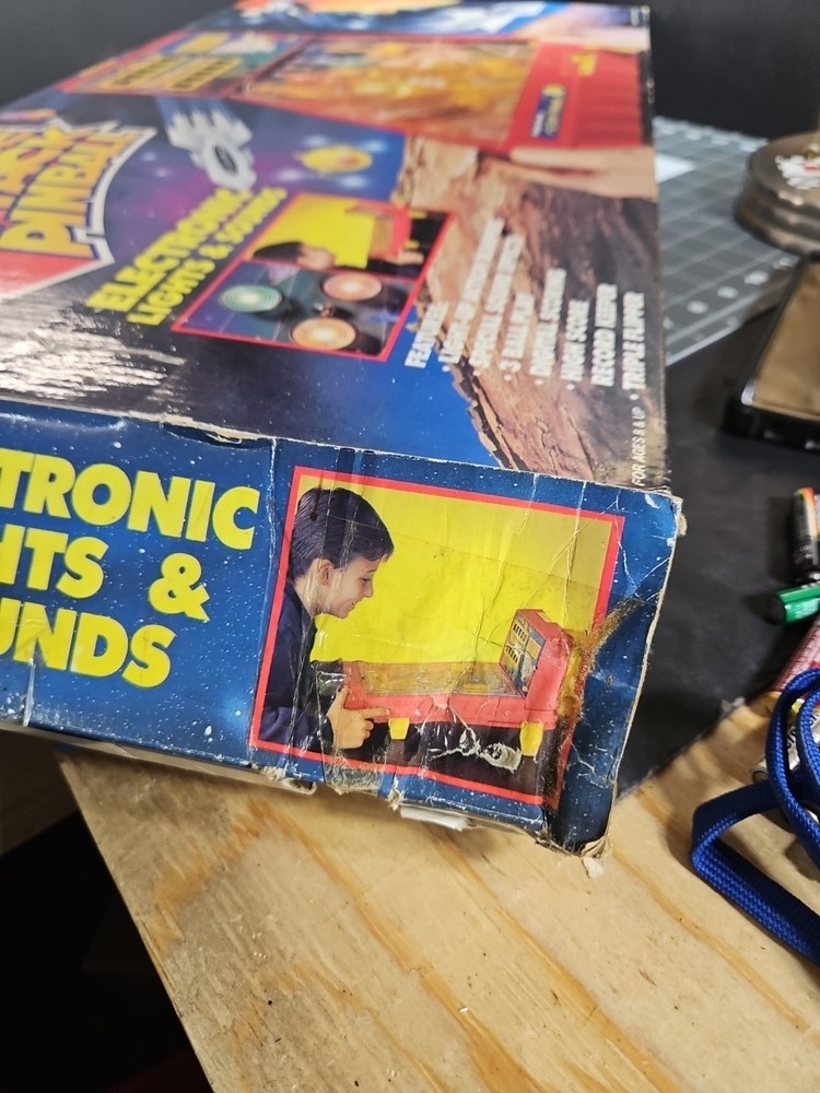 Space Attack 1989 Playtime Products Tabletop Pinball Machine No Score Function