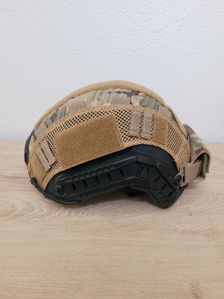 GDBH 3A Ballistic Helmet Black with Multicam Mesh (Medium - Large)