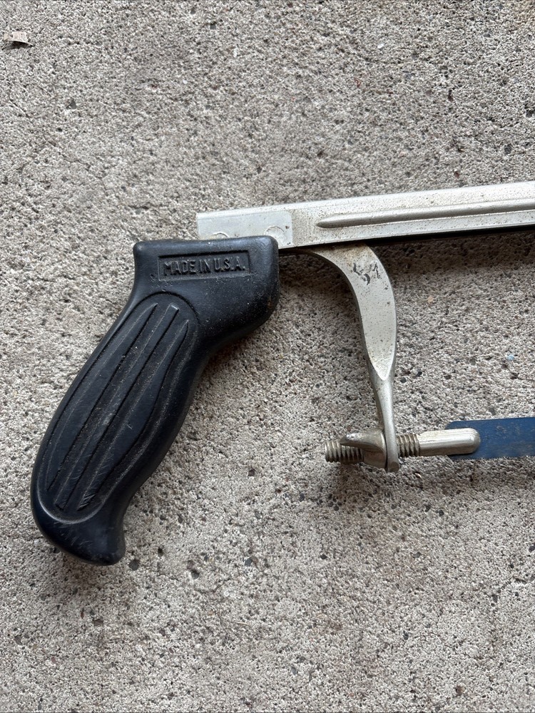 Vintage Adjustable Hack Saw USA Rubber Handle
