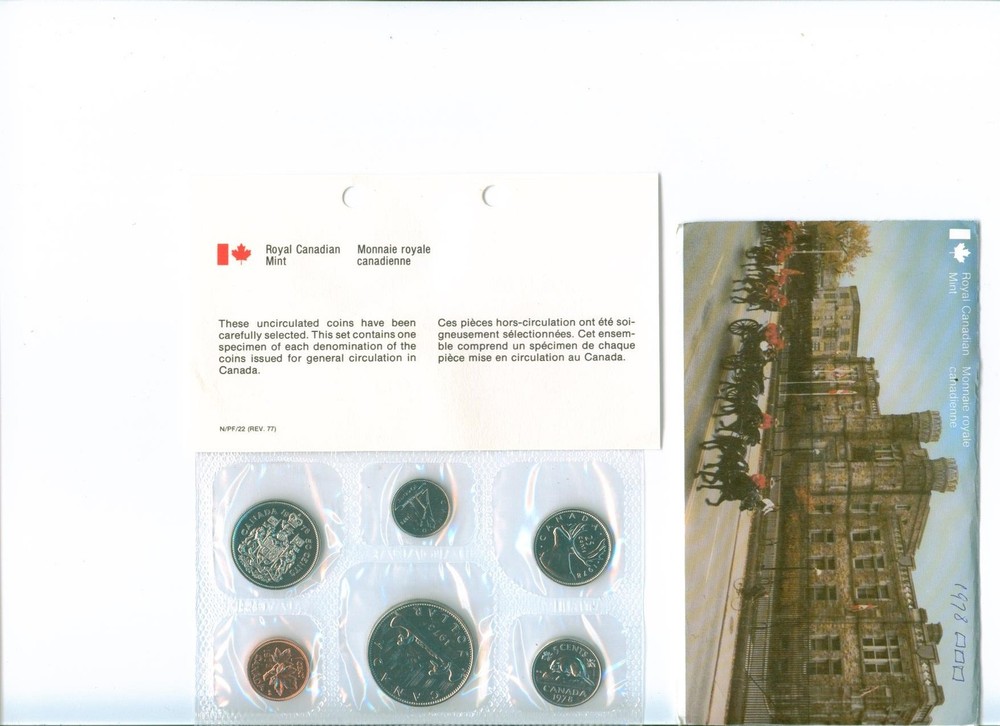 1978 CANADA Proof Like Set  Uncirculated with COA and envelope as issued PL