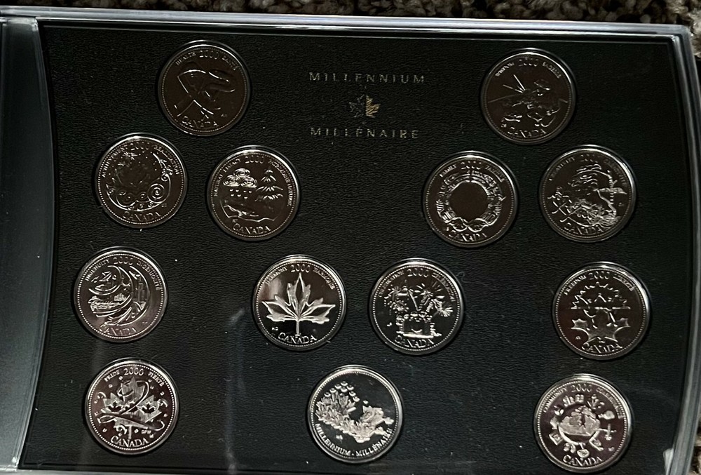 2000 Canada Millennium Special Edition 25 Cent Coin Set