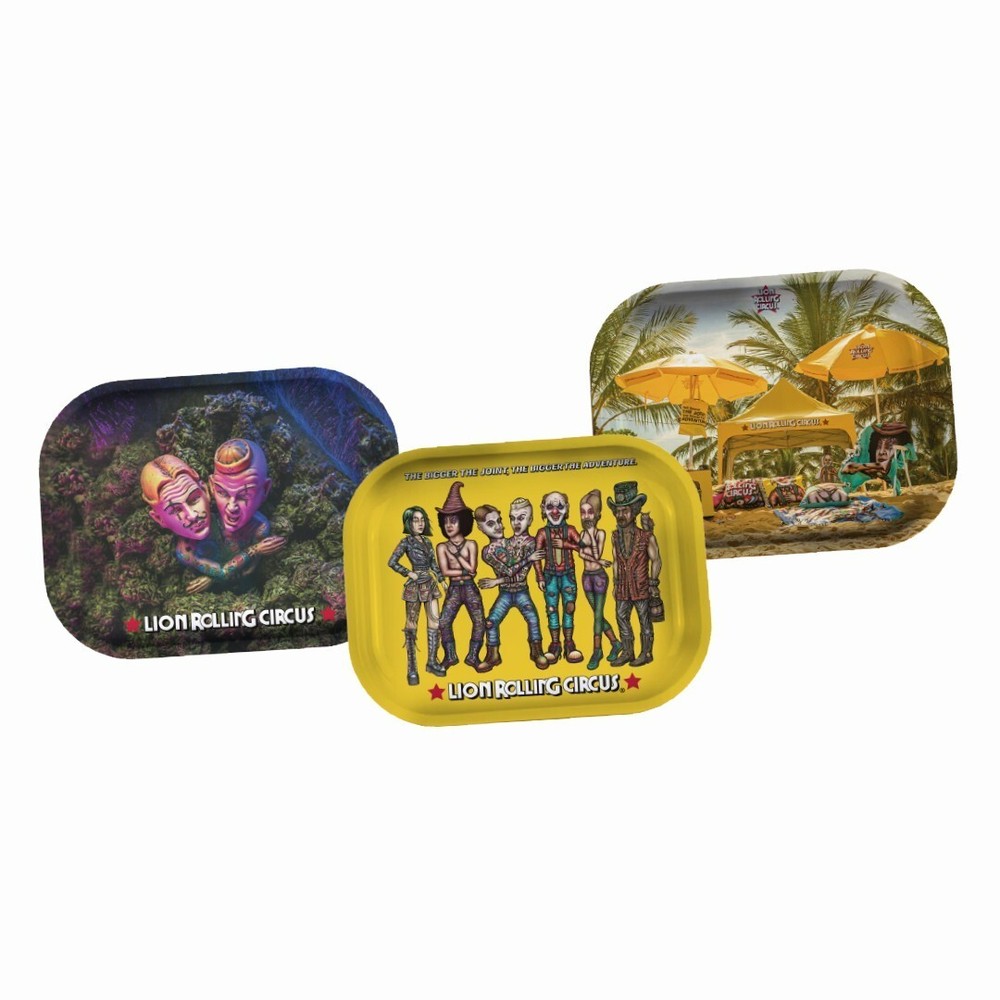 LARGE TRAY LION ROLLING CIRCUS