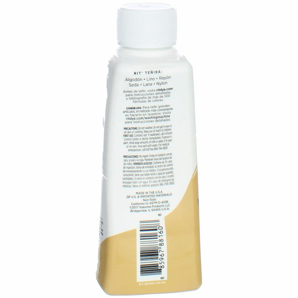 2 Pack Rit All-Purpose Liquid Dye, Tan, 8 fl oz