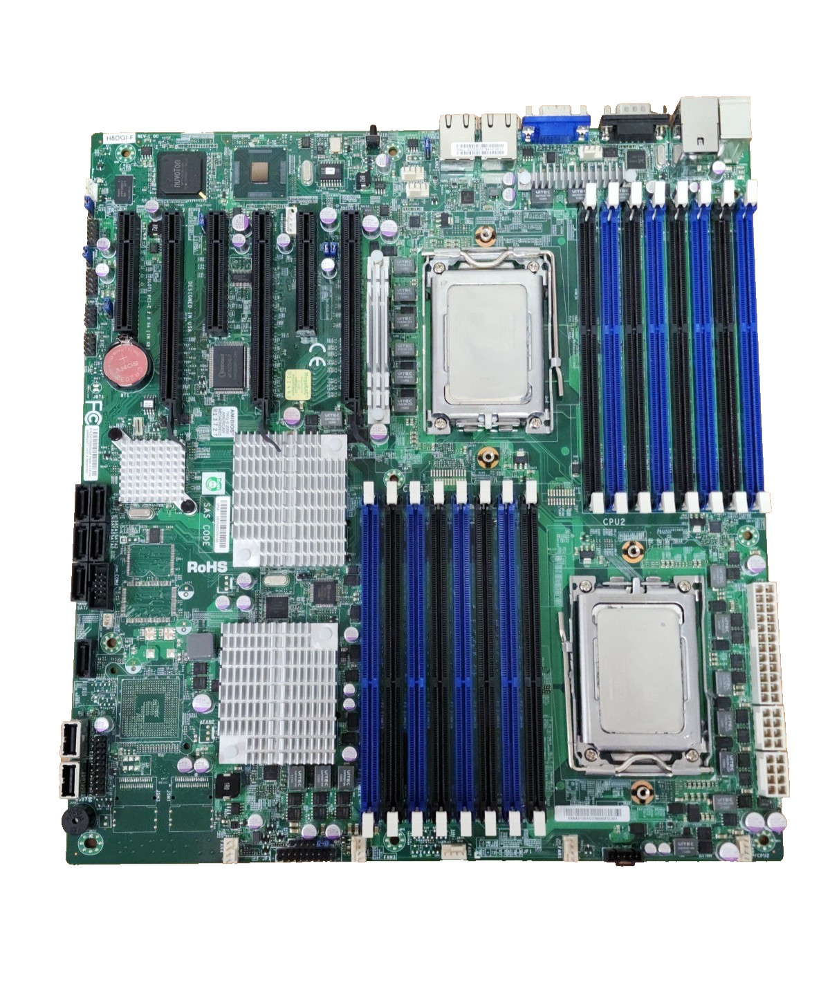 Supermicro H8DGI-F Dual Socket Motherboard + 2x AMD Opteron 6376 CPUs Server Com