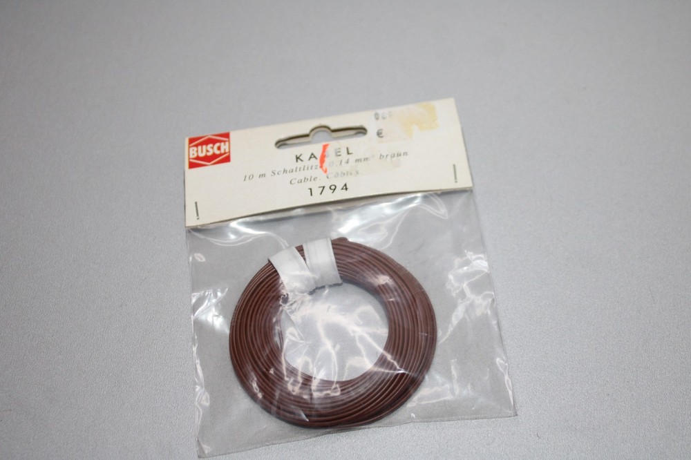 Busch 1794 Switching Cable 0.14mm² Brown H0 Scale Original Packaging