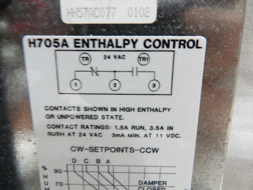Honeywell Solid State Enthalpy Control Economizer HH57AC077