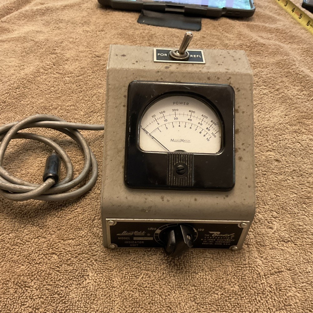 Micro Match Model 262 VSWR SWR Meter Indicator Unit RF Power Watt Bendix
