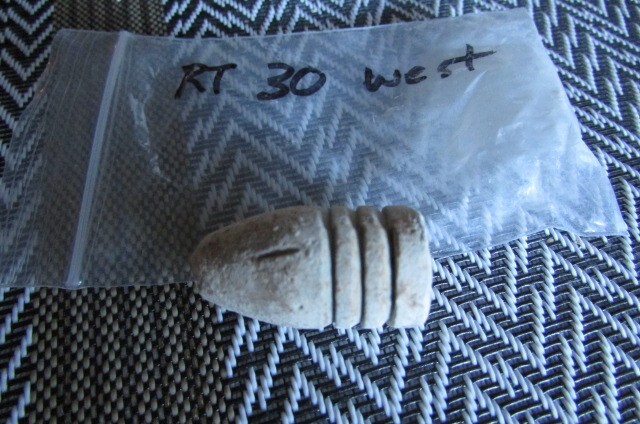 Gettysburg Dug Bullet -Route 30 West - .58  Pulled   (1117)