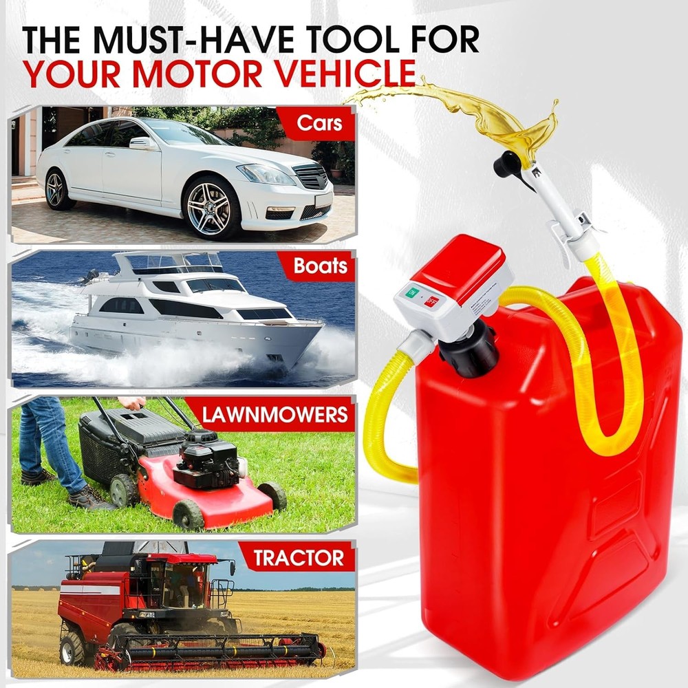 Fuel Transfer Pump with Auto-Stop Sensor - 3.2 Gallons per Minute