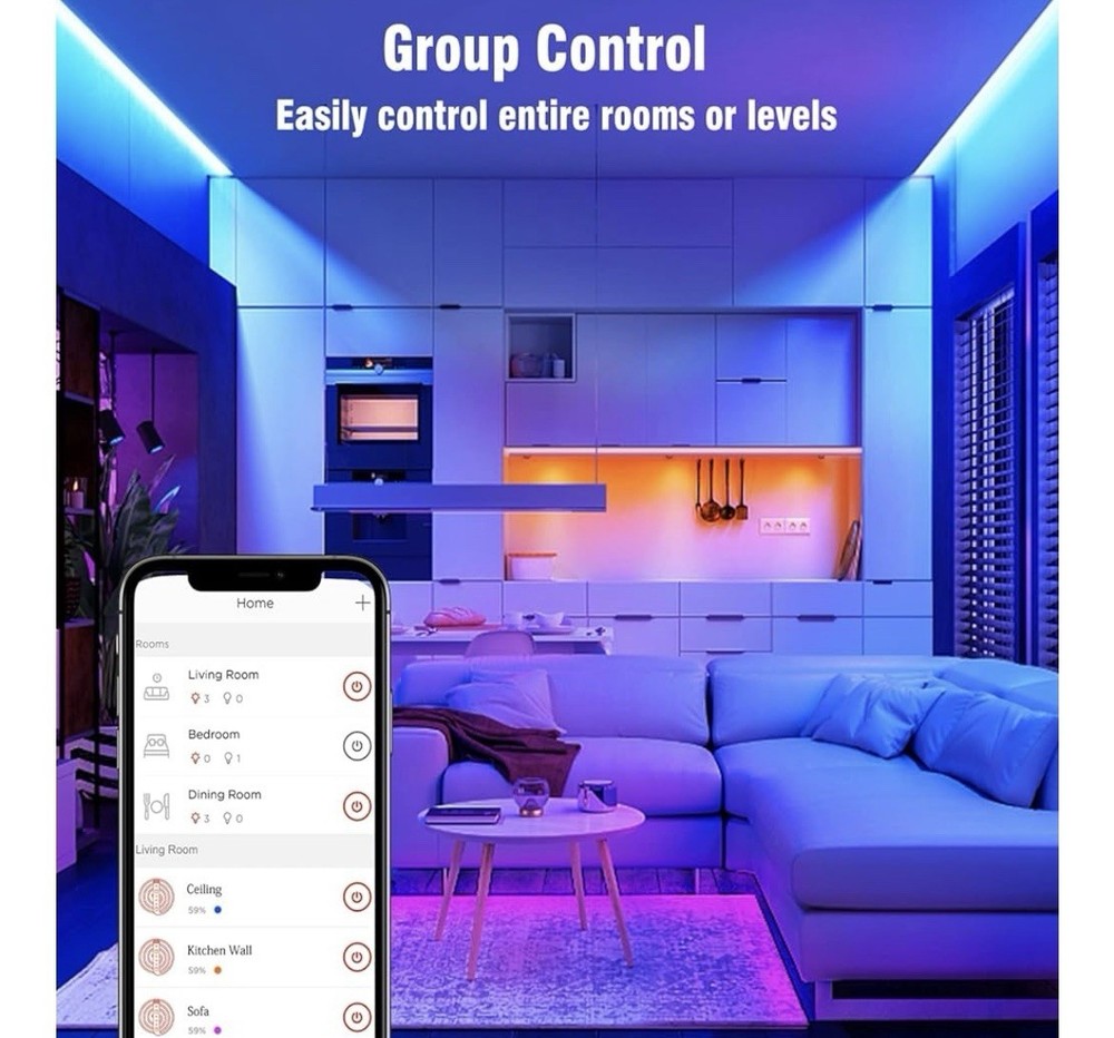 Sengled Zigbee Smart LED Strip Lights Starter Kit Include 16.4ft Smart Light ...