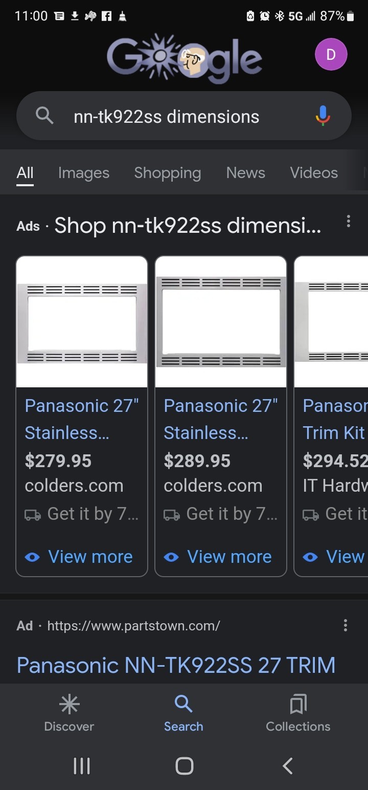 Panasonic NN-TK732SSAP Trim Kit For Microwave