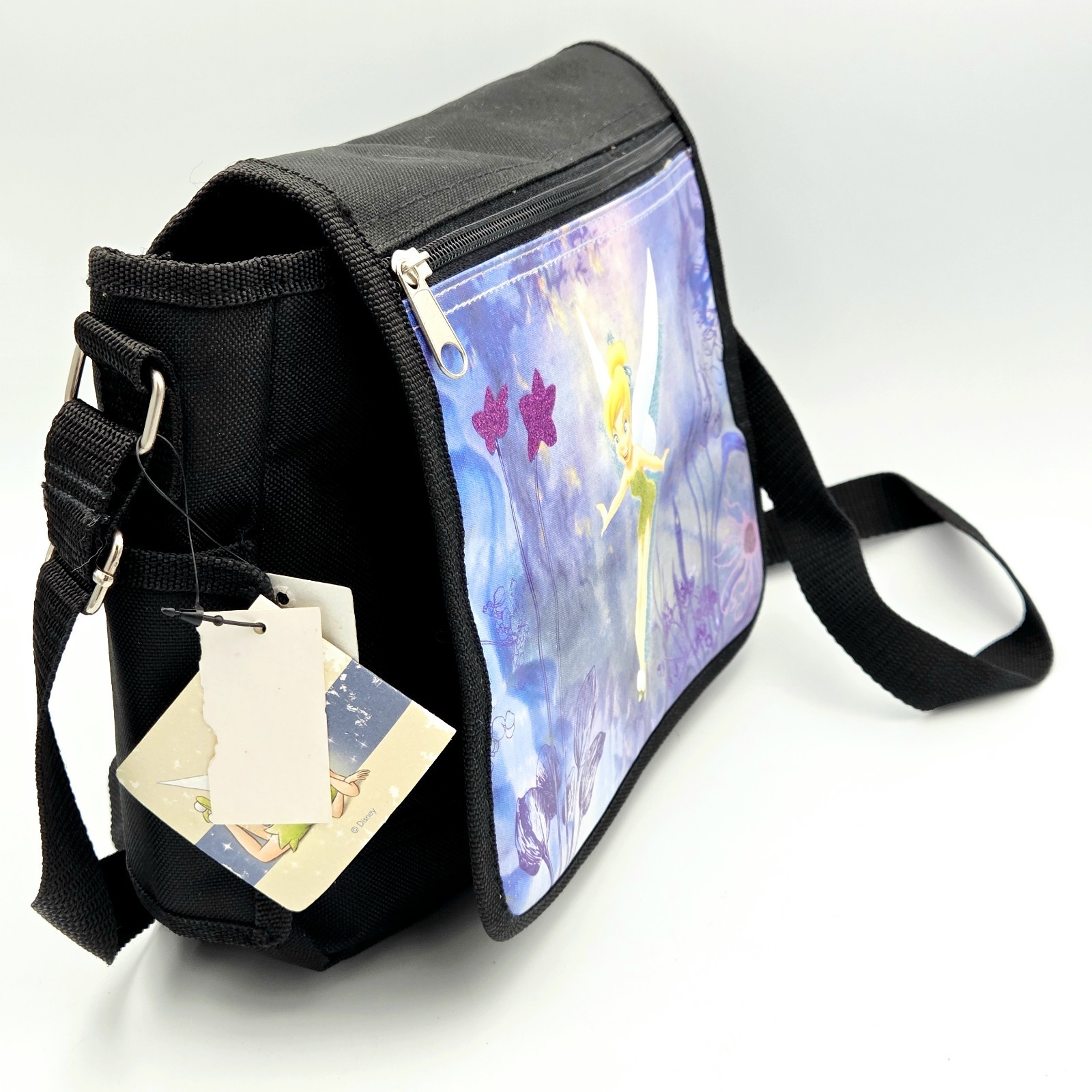 2005 Disney Tinker Bell Small Glitter 11" x 7" Messenger Tablet Bag Purse Tote