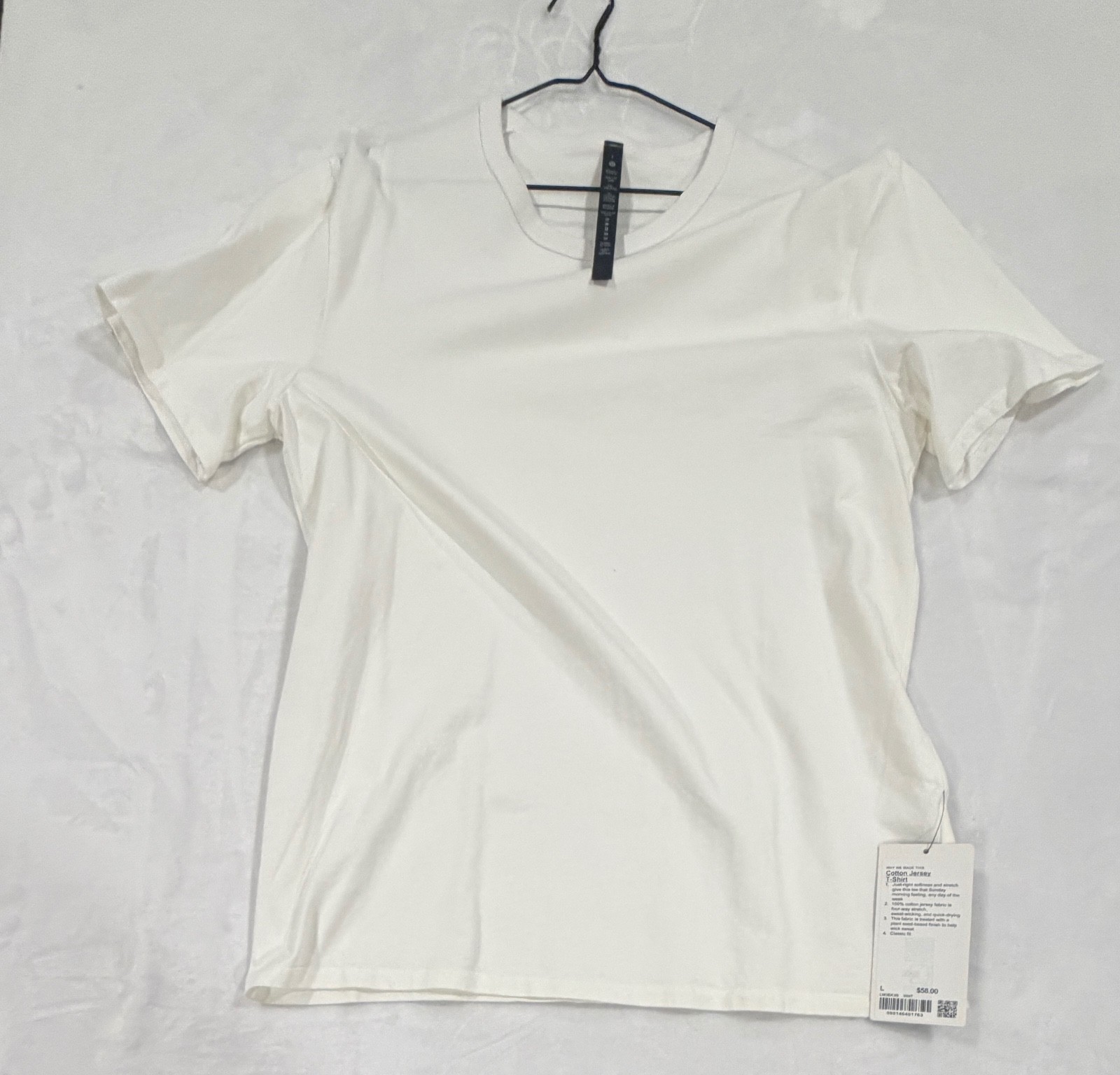 Lululemon Cotton Jersey T-Shirt White    Size Large