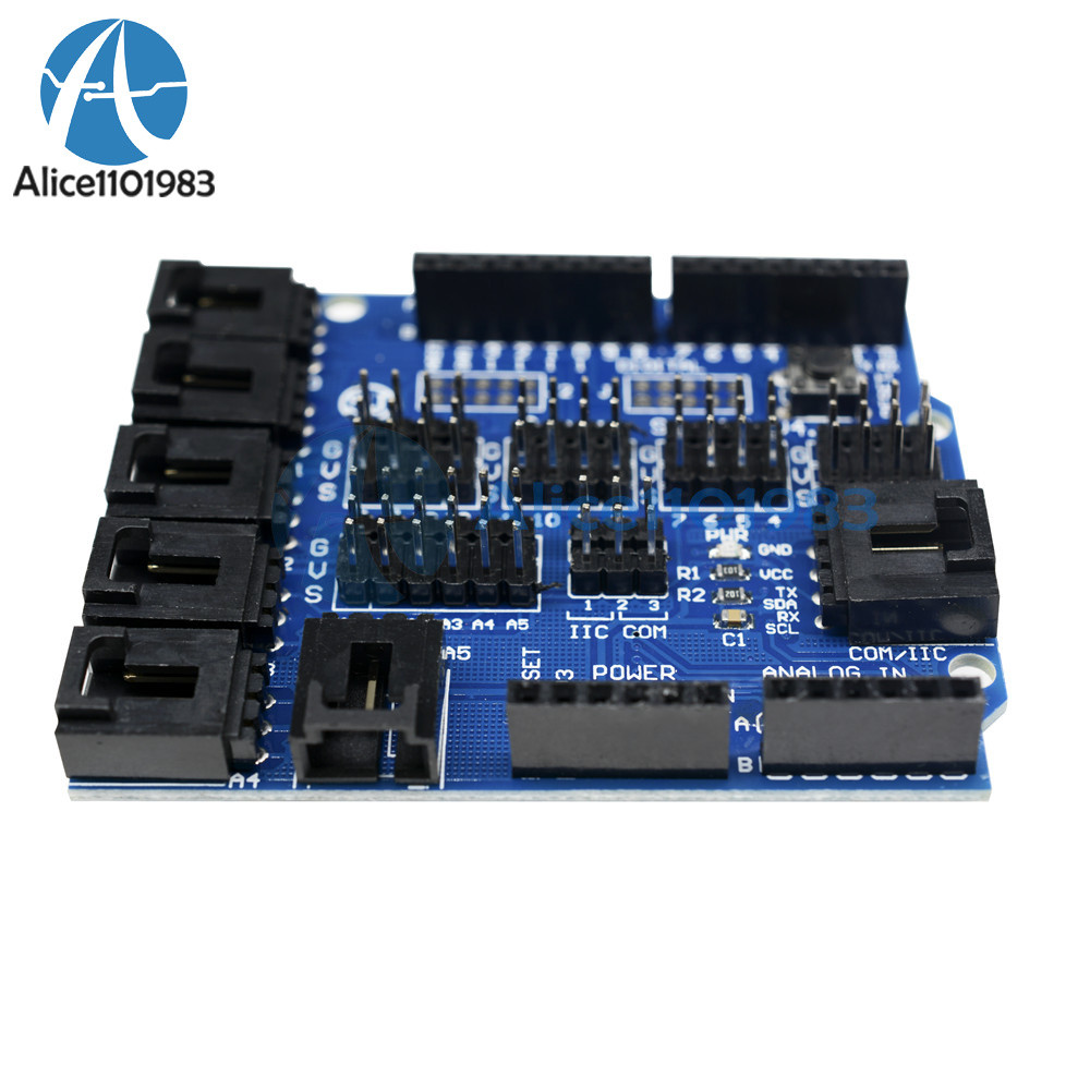 Arduino UNO MEGA Duemilanove Sensor Shield V4 Digital Analog Module Servo Motor