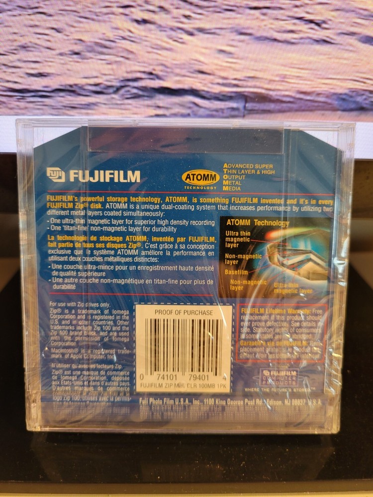 FUJIFILM ZIP MAC FORMATTED 100MB ZIP DISK 100 - NEW, Sealed