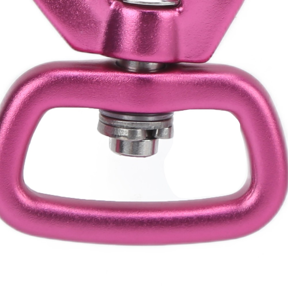 Pink Carabiner Clip Auto Locking Square Bottom 360 Rotational Hook