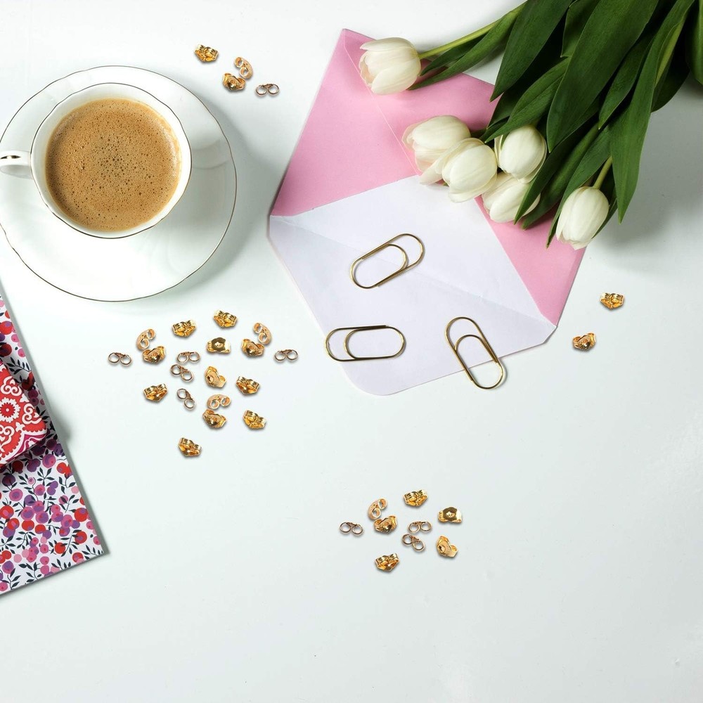 30x Gold Plated Earring Backs - Perfect Replacement for Lost Earring Posts