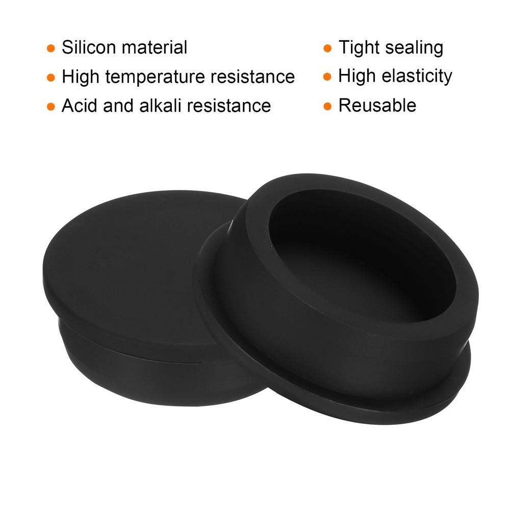 High Temp Silicone Plug HOME USE T Shaped Solid Stopper Black 49x16x12mm