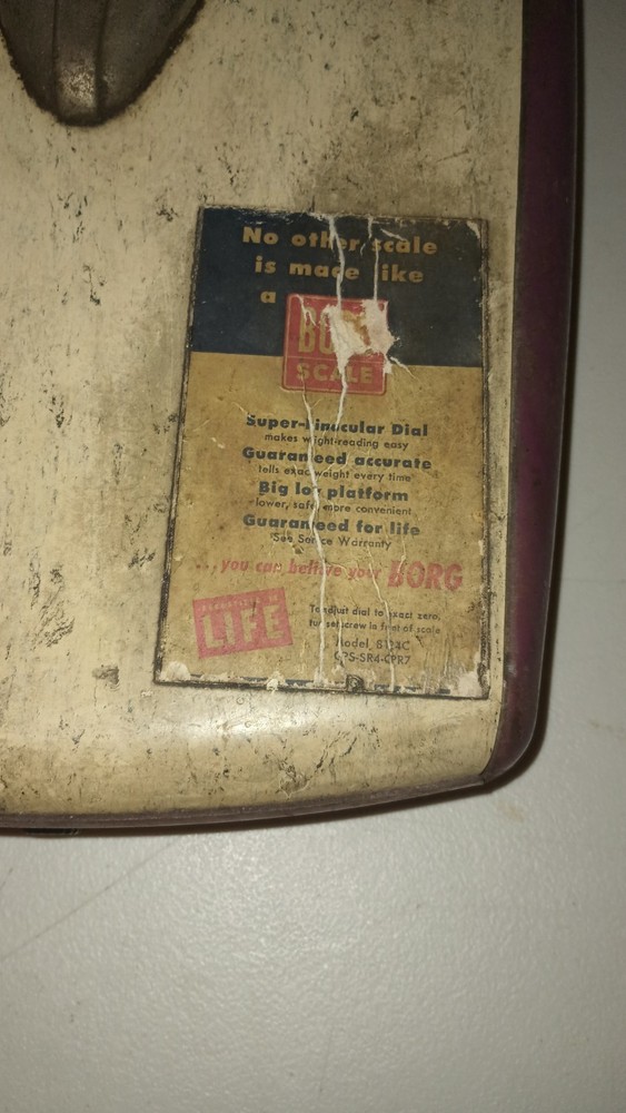 Vintage 1950's Borg Bathroom Scale