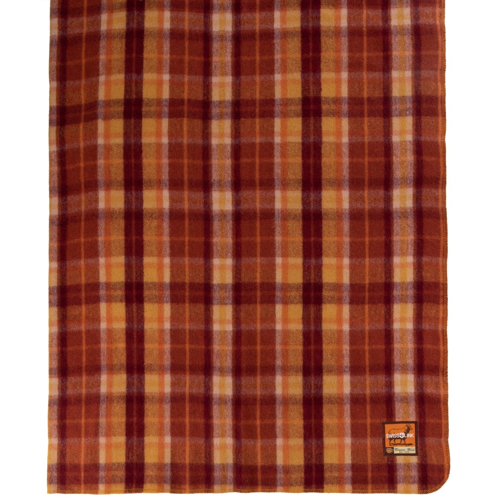 Pumpkin Spice Classic 80% Wool Blanket 84" x 60"