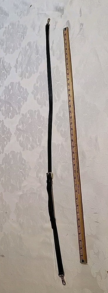 REPLACEMENT FANCY DARK BROWN LEATHER? SHOULDER STRAP ADJUSTABLE 45-51"x0.75"