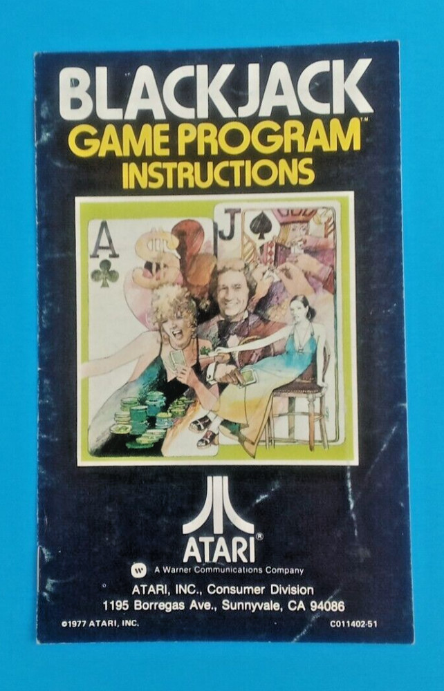 Atari 2600 Black Jack Instructions Manual