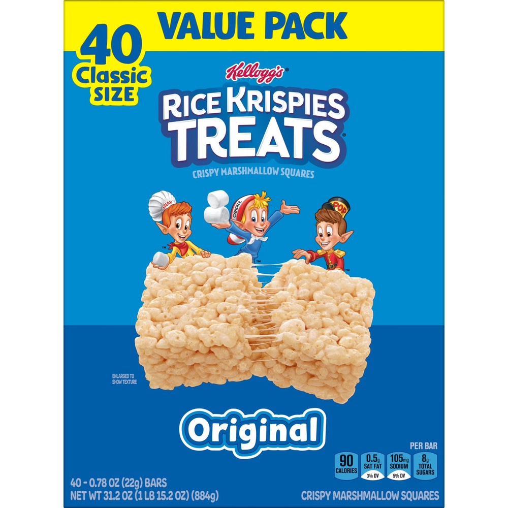 Original Chewy Crispy Marshmallow Squares Snacks