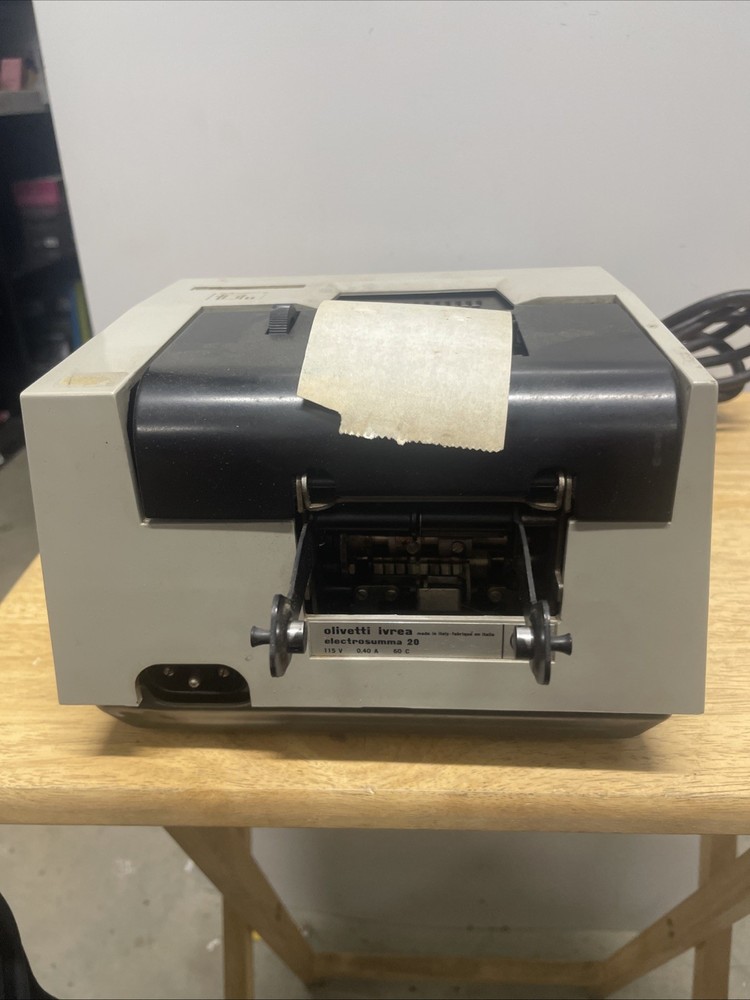 Vintage OLIVETTI IVREA ELECTROSUMMA 2O Adding Machine Electric