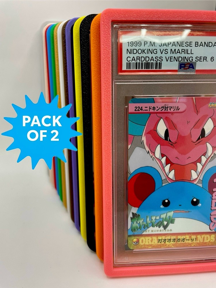 PSA Slab Bumper Guard-Graded Card Protector Case (Pack Of 2)-3D Printed Plastic