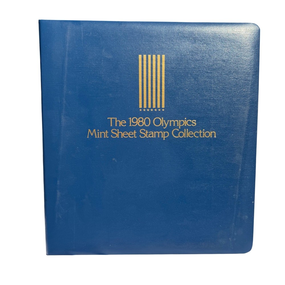 1980 Olympics Mint Sheet Stamp Collection Binder