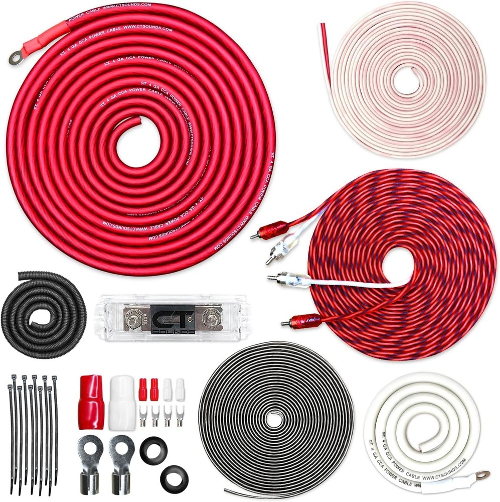 Professional 4 Gauge Amplifier Wiring Kit for High-Performance Audio Systems
