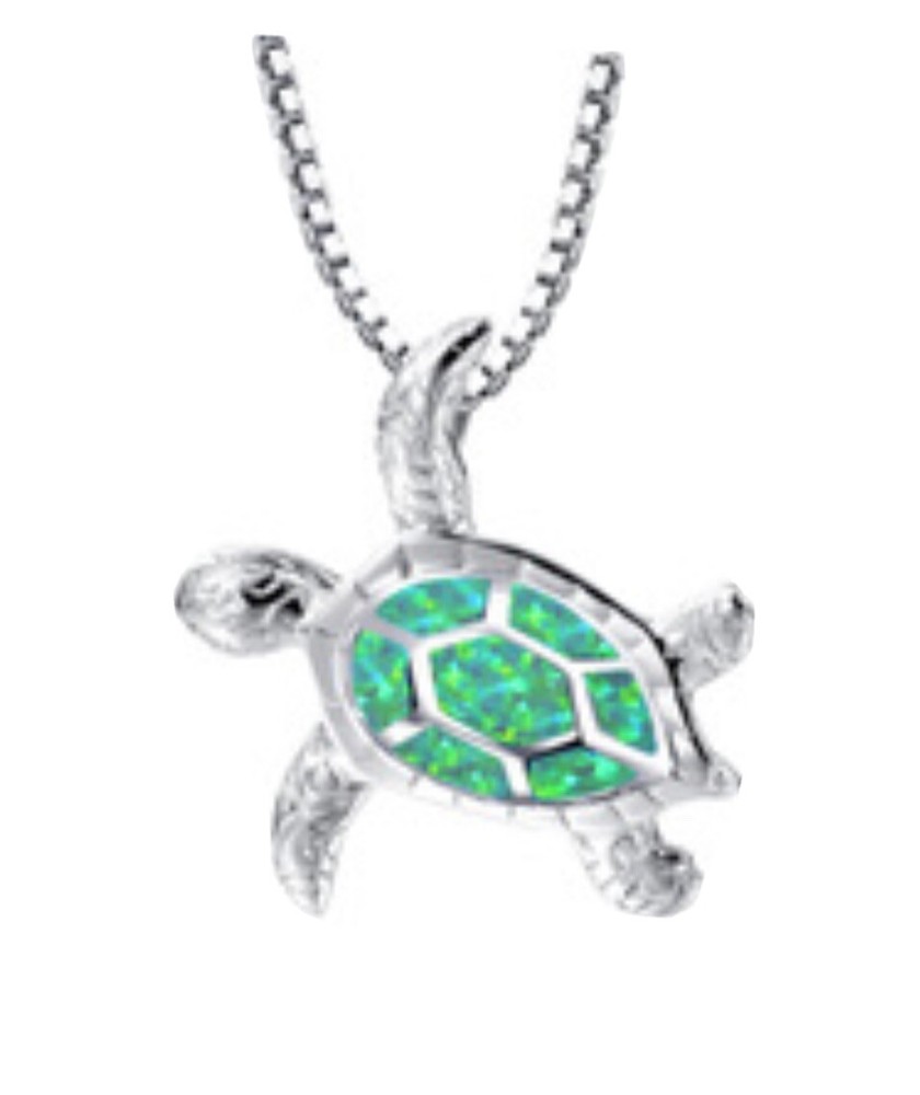 silver turtle pendant 1 piece