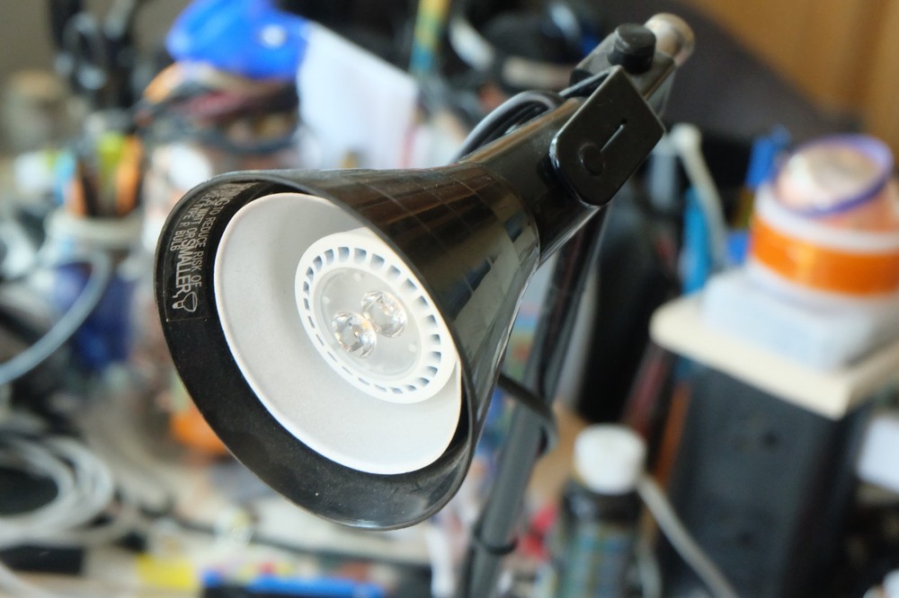 IKEA Lagra spotlight desk lamp w/ LED bulb