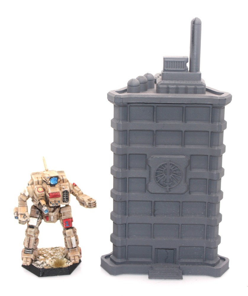 BattleTech Hexed Davion Administration Building 3D Printed