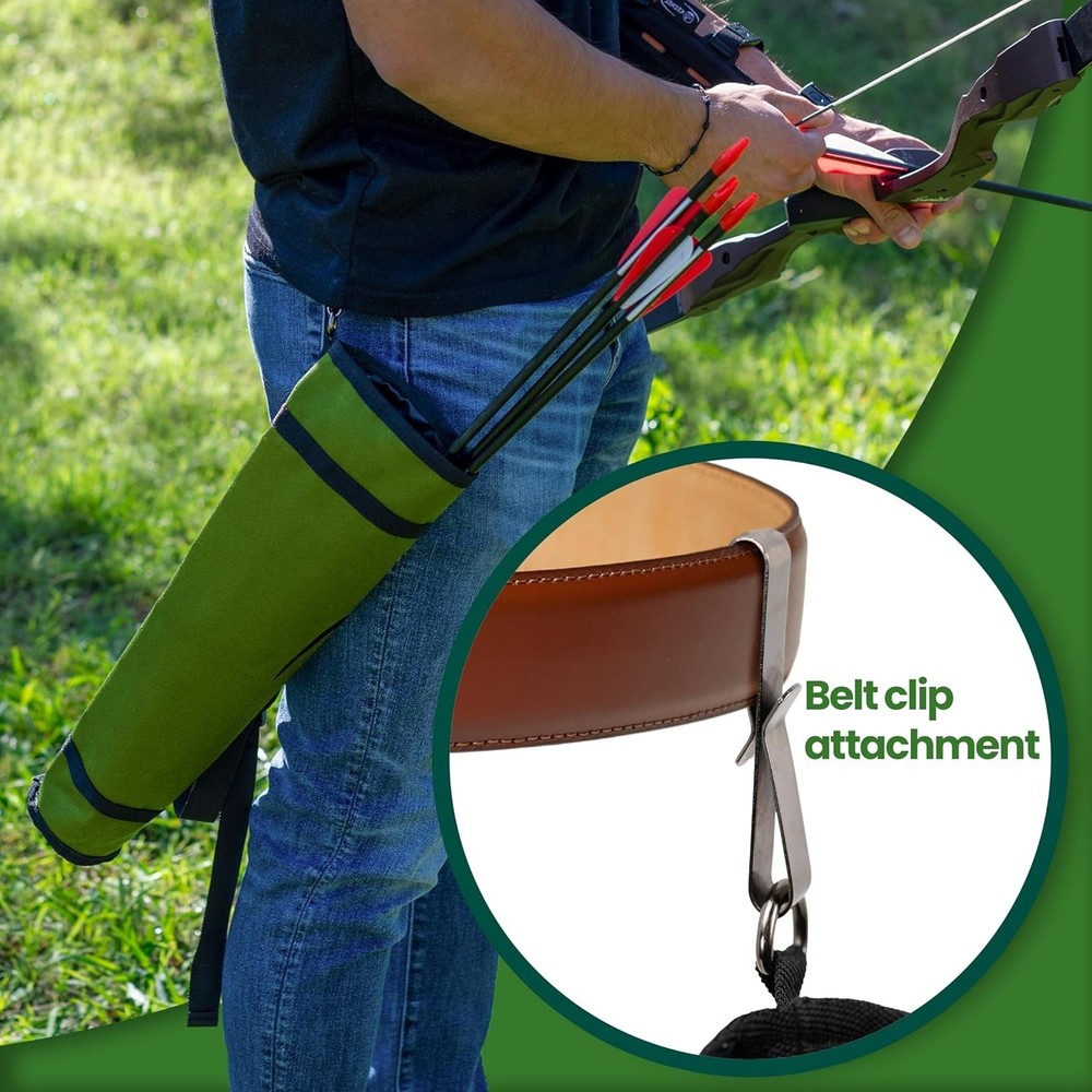 Adjustable Archery Quiver with Shoulder Strap for Bow Hunting & Target Practice