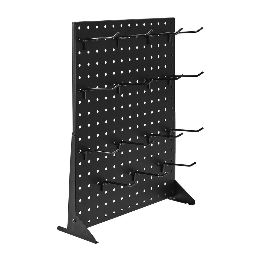 VEVOR Pegboard Display Stand with 30 Hooks Pegboard Panels Display Black (2 PCS)