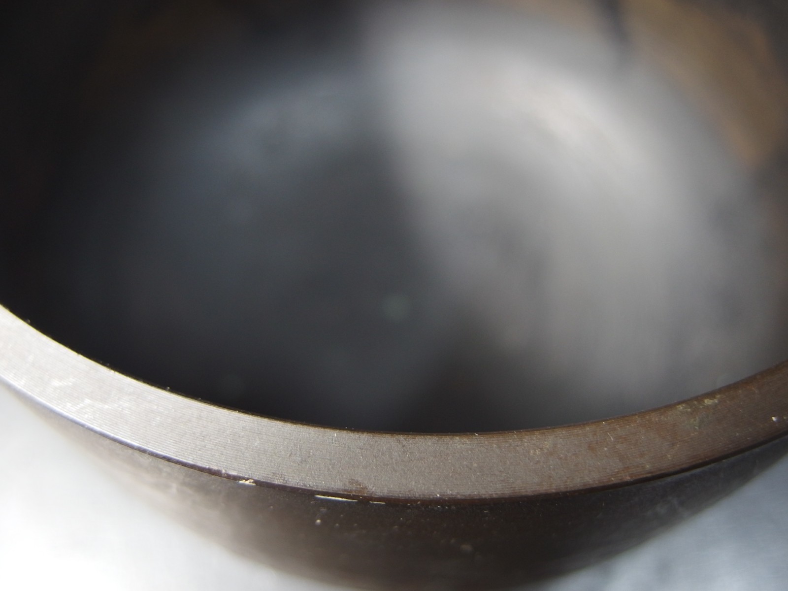 or2631 JAPANESE BUDDHIST SINGING BOWL ORIN GONG 7.1 inch / 18 cm Wide VINTAGE