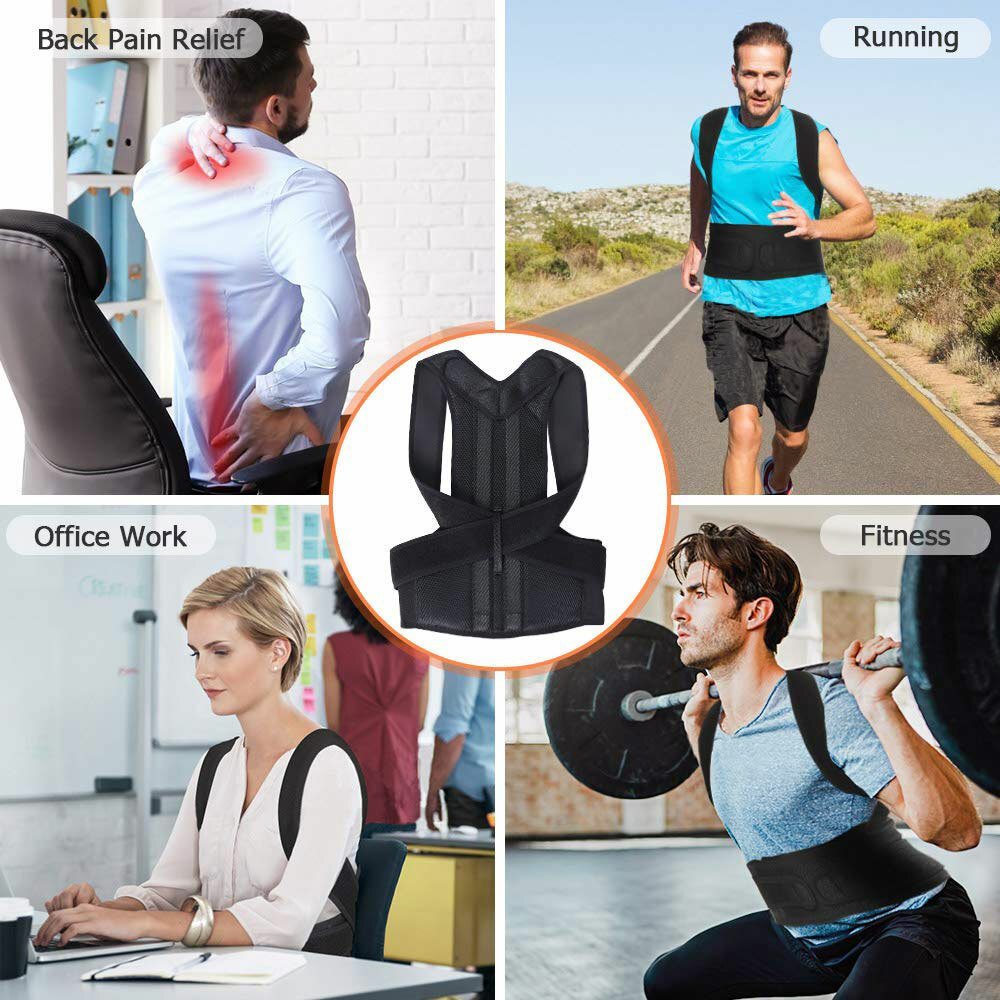 Deluxe Posture Corrector Double Pull Lumbar Lower Back Support Brace Waist Belt
